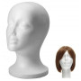 Tete de Mannequin Femme en polystyrène injecté couleur Blanche