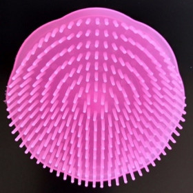 Brosse plastique à cheveux ronde démêlante couleur rose