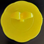 Brosse plastique ronde à cheveux démêlante couleur jaune