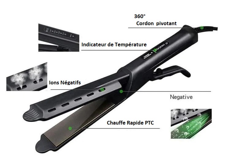 Indicateur de température du ferr à lisser Wet & Dry
