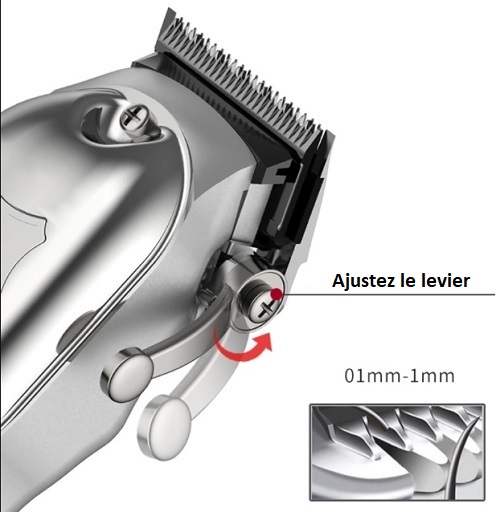Tondeuse Professionnelle LCD Lames en acier inoxydable