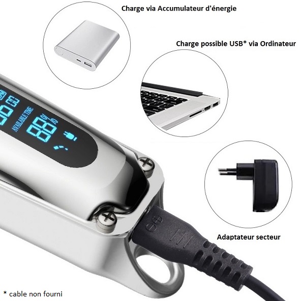 Tondeuse Professionnelle LCD Divers chargeurs