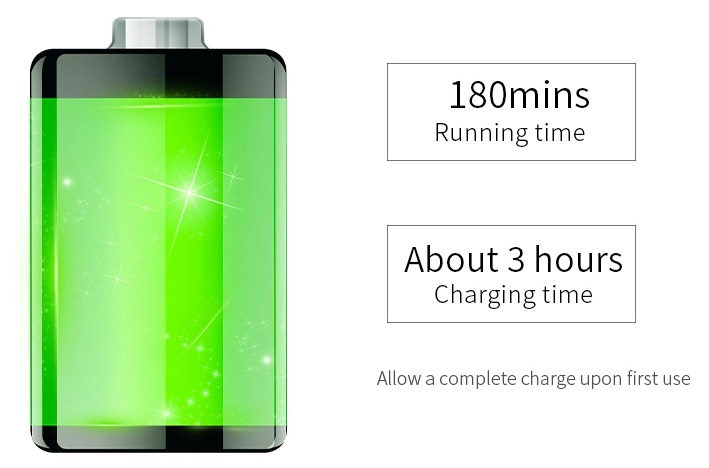 Tondeuse professionnelle LCD durée de la Batterie et charge